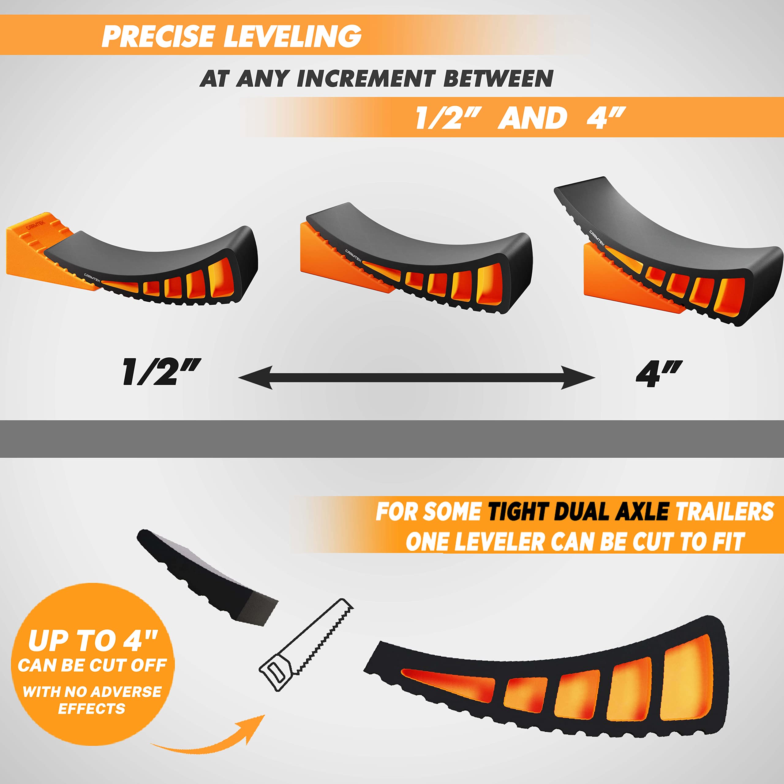 Camper Leveler zestaw, Curved RV Levelers i Chocks