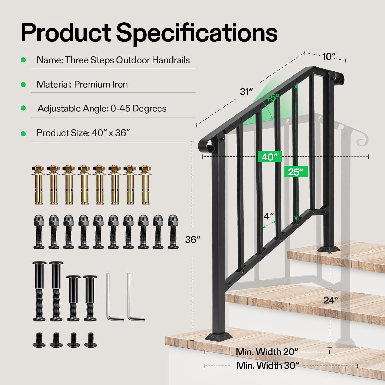 1787461350_nLAX49F6 Zewnętrzny Handrail z 3 Step Wrought żelazko Railing