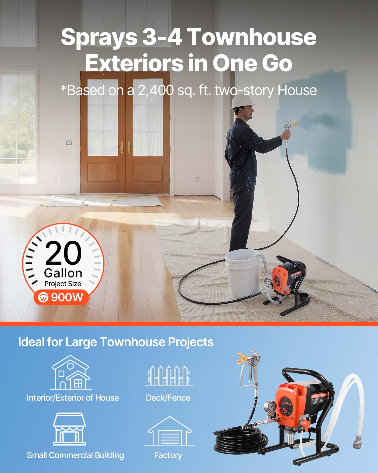 1787461635_iR9pebX0 Paint Sprayer, stojak Airless, 900W 3300PSI wysoki ciśnienie