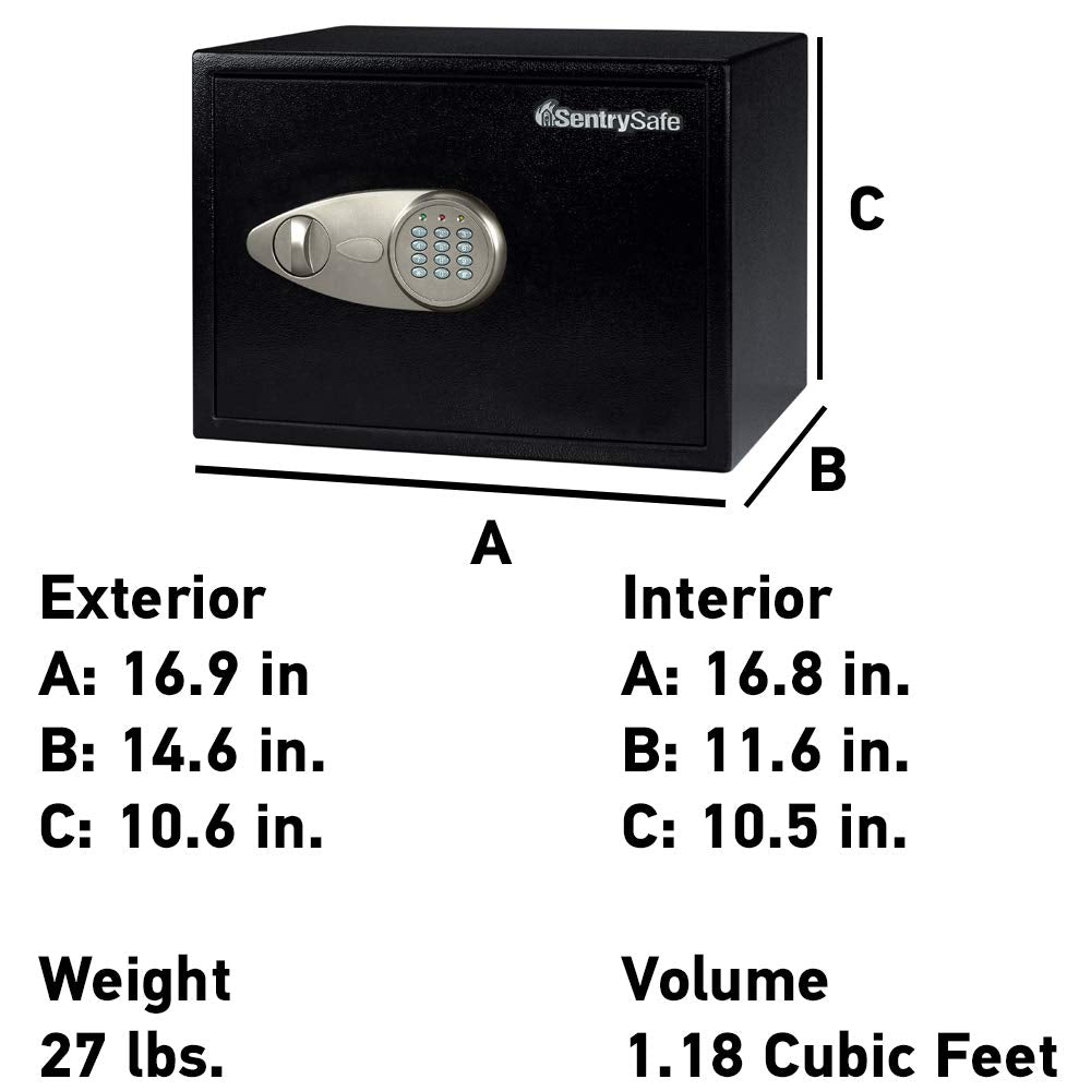 Czarny domowy z cyfrowy Keypad Safe, duży X125