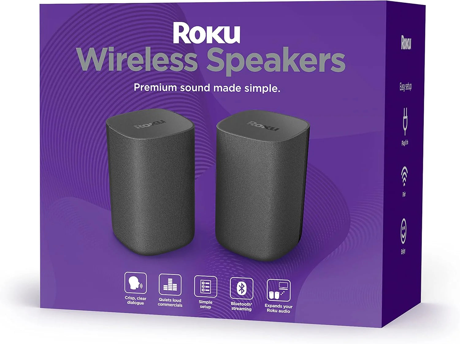 Bezprzewodowy do Streambars or TV Speakers, czarny, 2 Count