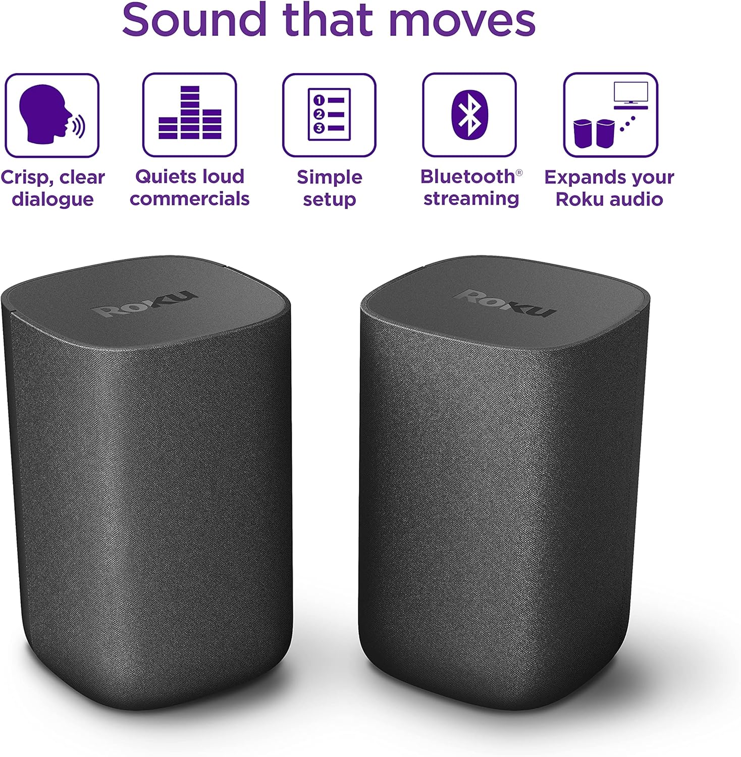 Bezprzewodowy do Streambars or TV Speakers, czarny, 2 Count