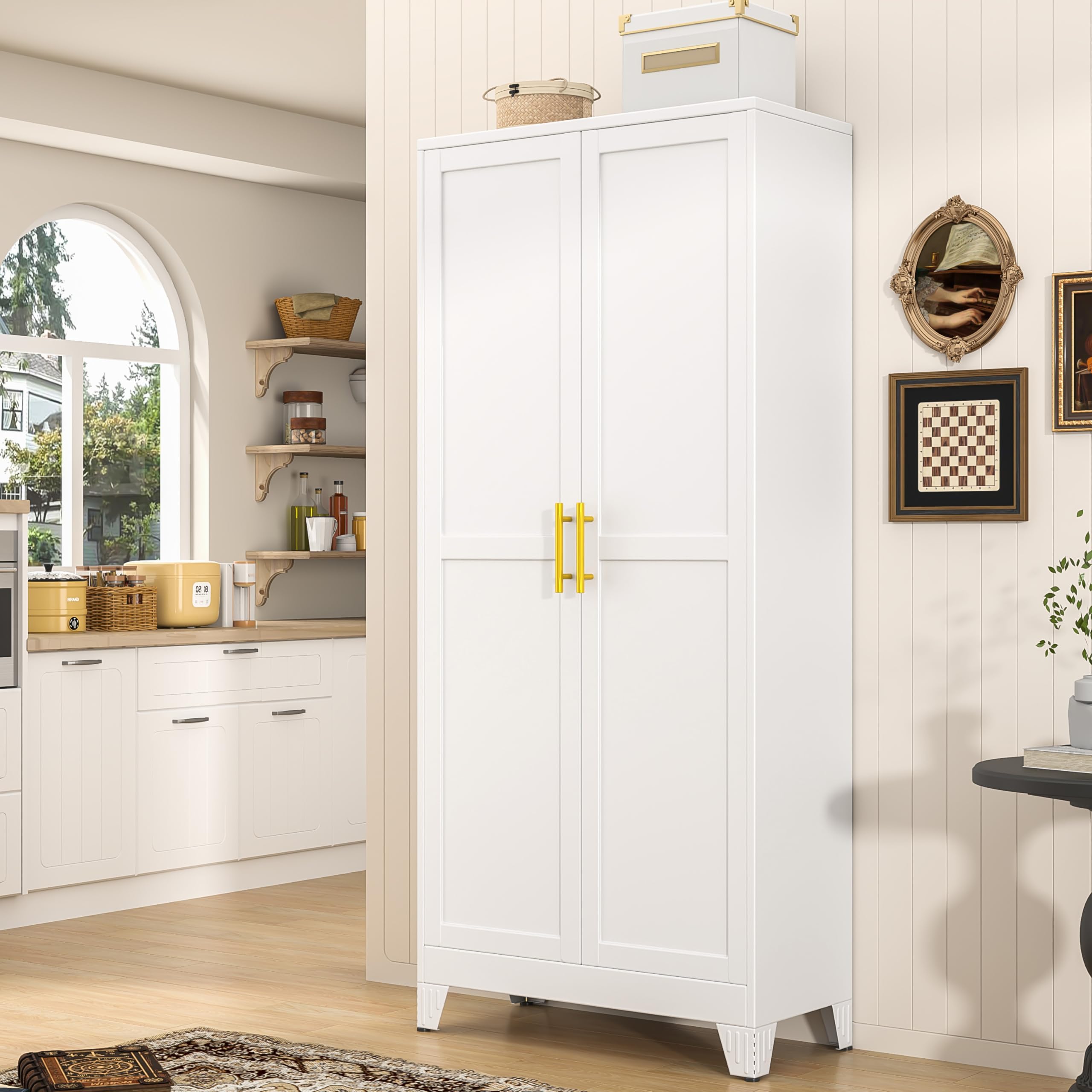 1787468766_ycmk2gul 71 wysoki metal Pantry szafka z 4 regulowany półki