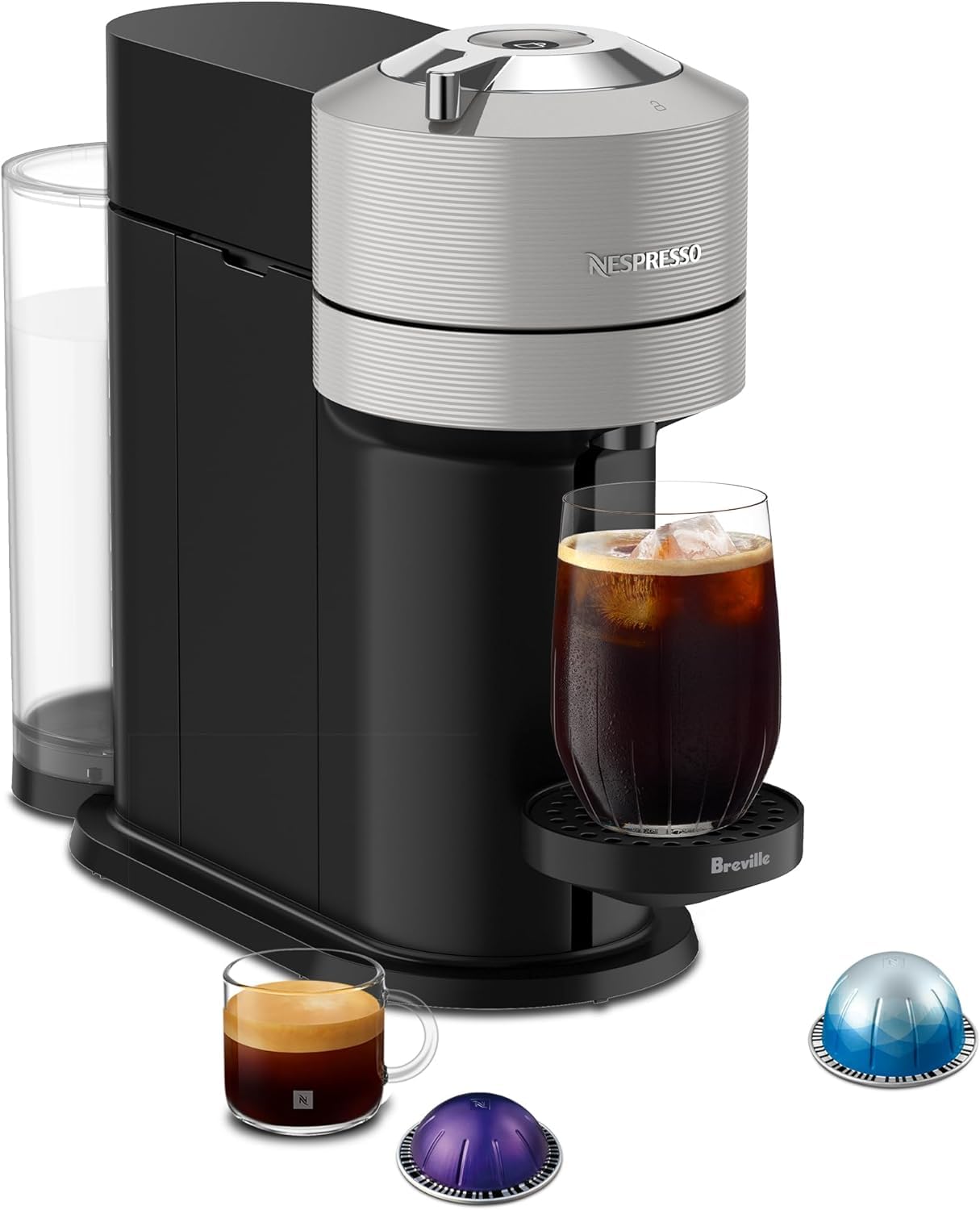 Vertuo Next kawy i Espresso Maker, światło szary
