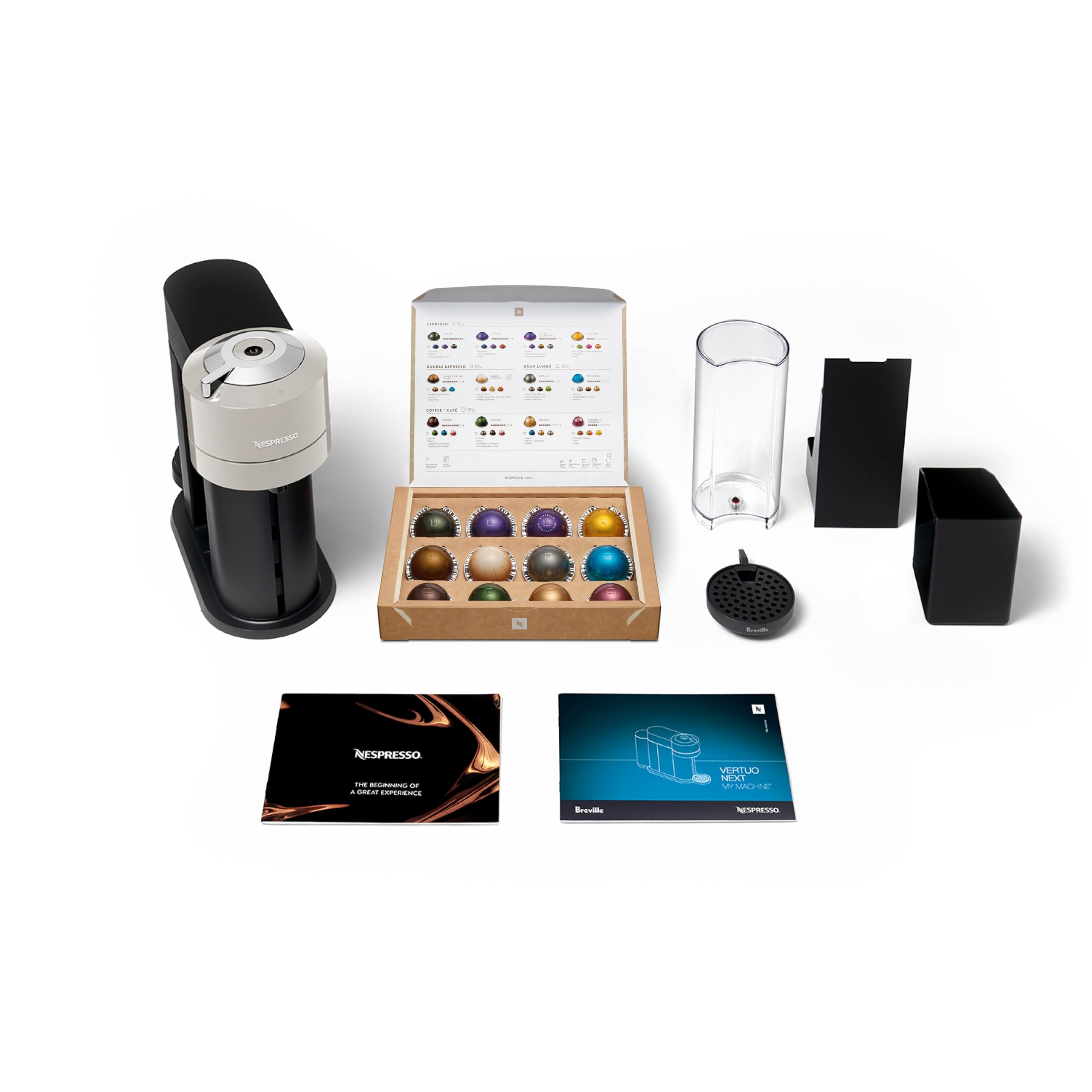 Vertuo Next kawy i Espresso Maker, światło szary