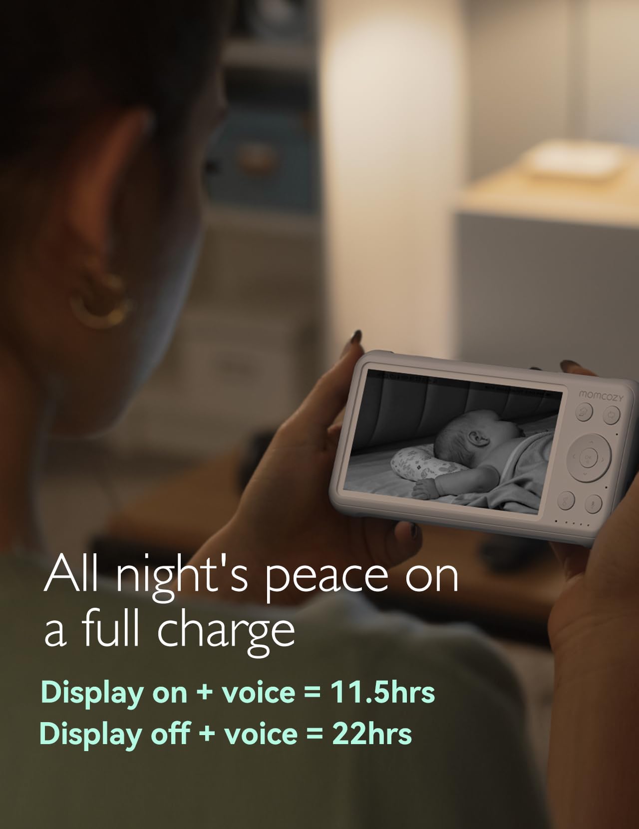 1787471275_WwPRwafg Video dziecięcy monitor, 1080P HD, 2-Way audio, Night Vision