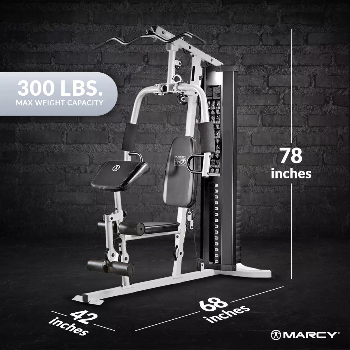 1787472118_pM1rYu09 Home Gym - 150 Pound Stack - Dual Function Arm Press and Leg Developer, Full Body Workout, Black/white