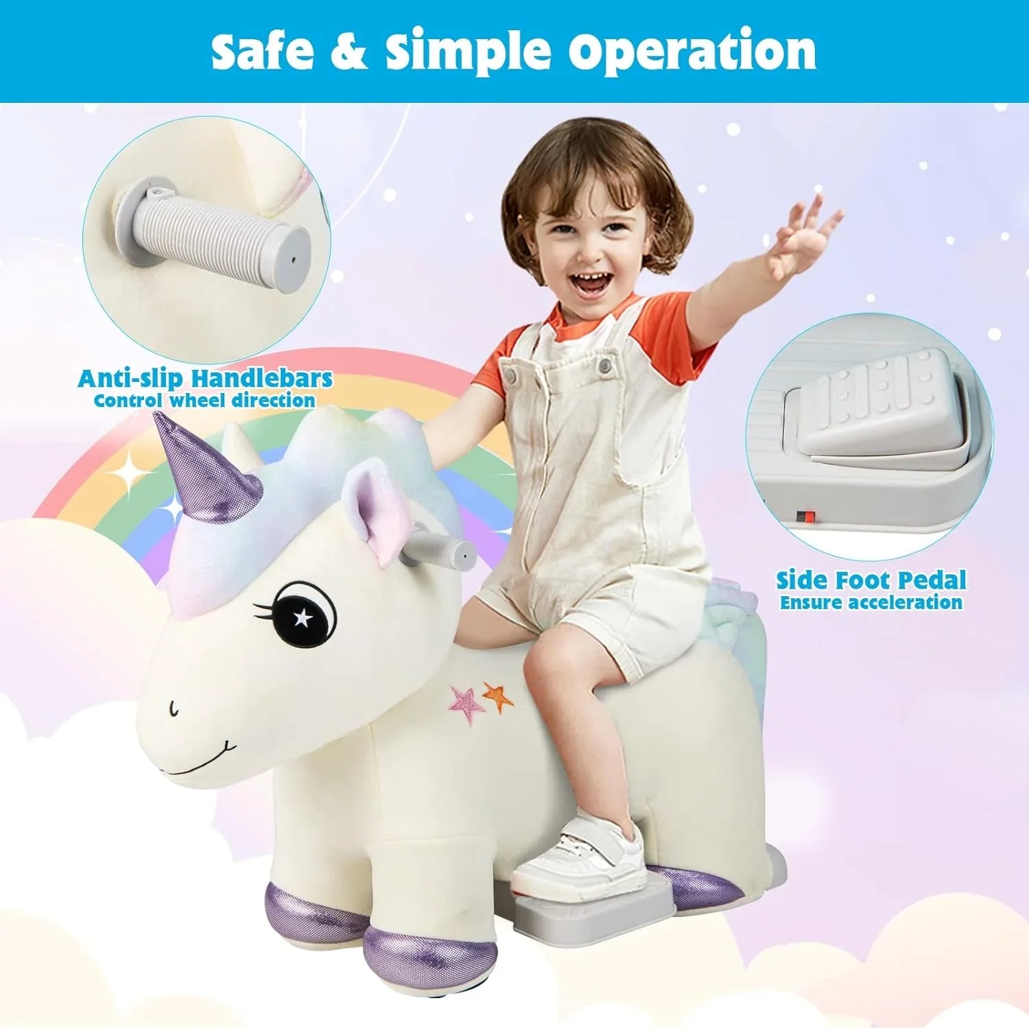 1787474462_Z7NKEaVZ Dla dzieci Ride Unicorn z 6V akumulator zasilany elektryczny Animal Toy