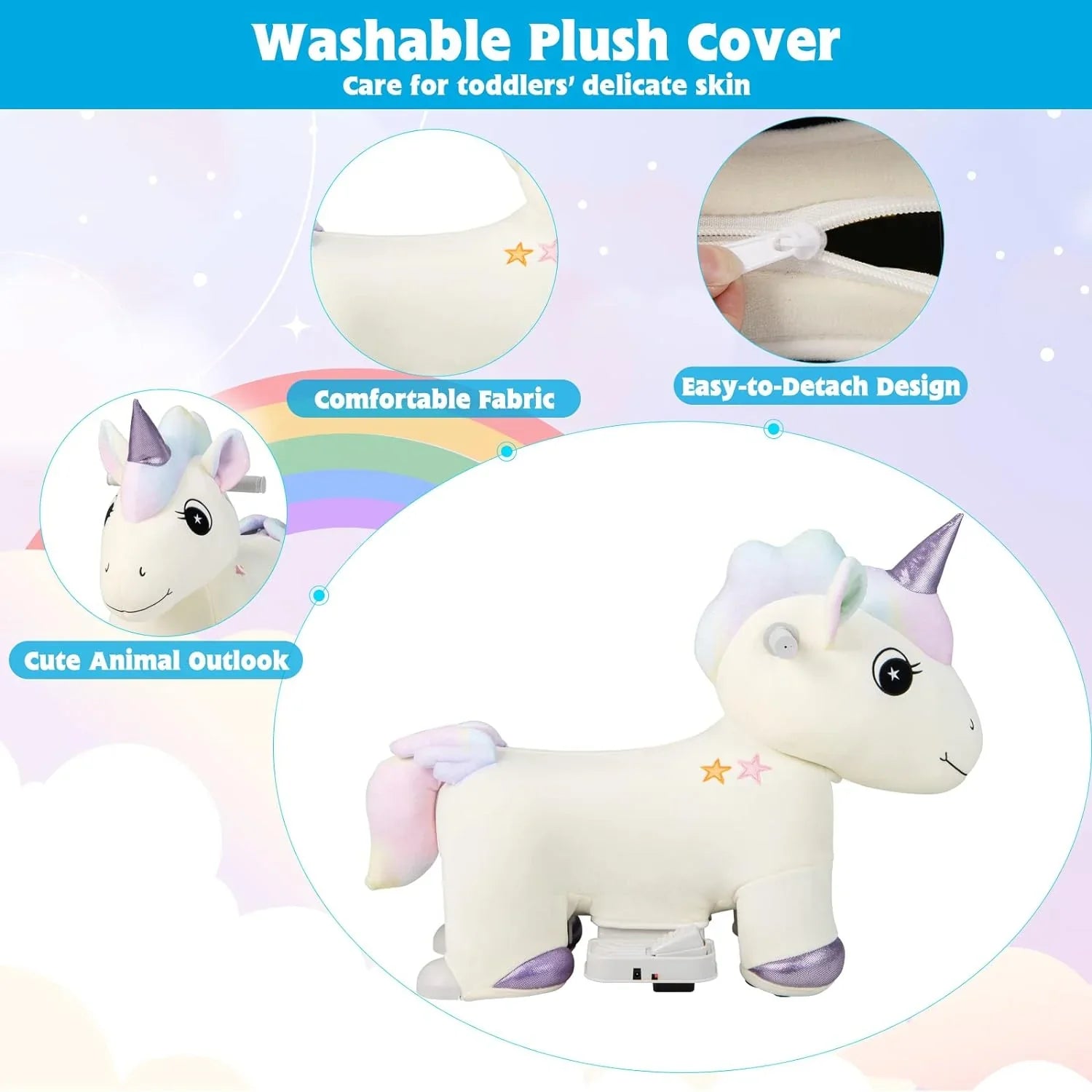 1787474466_VF9Fk9ZV Dla dzieci Ride Unicorn z 6V akumulator zasilany elektryczny Animal Toy