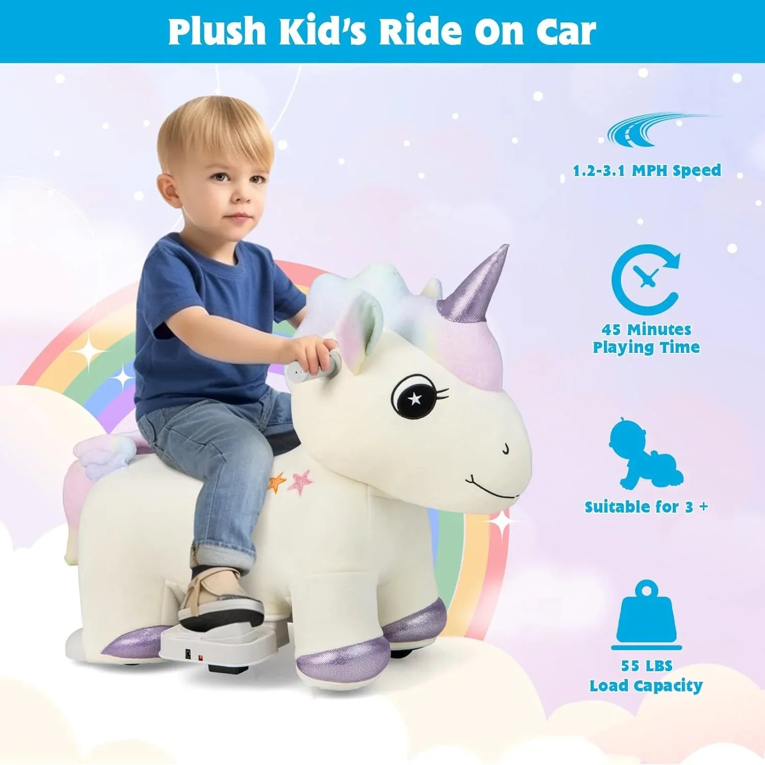 1787474477_O1OVgXzU Dla dzieci Ride Unicorn z 6V akumulator zasilany elektryczny Animal Toy