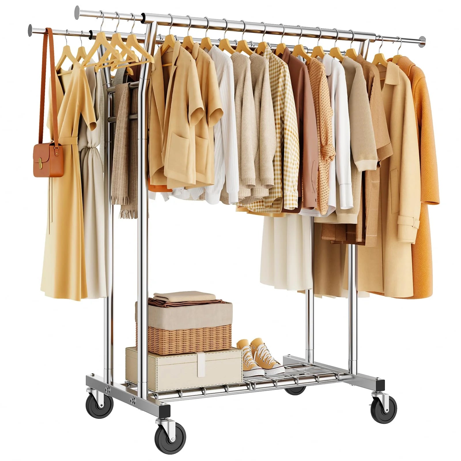 1787476117_CdFGyGrM Wzmocniony na kółkach Clothes regal z półki 700LBS
