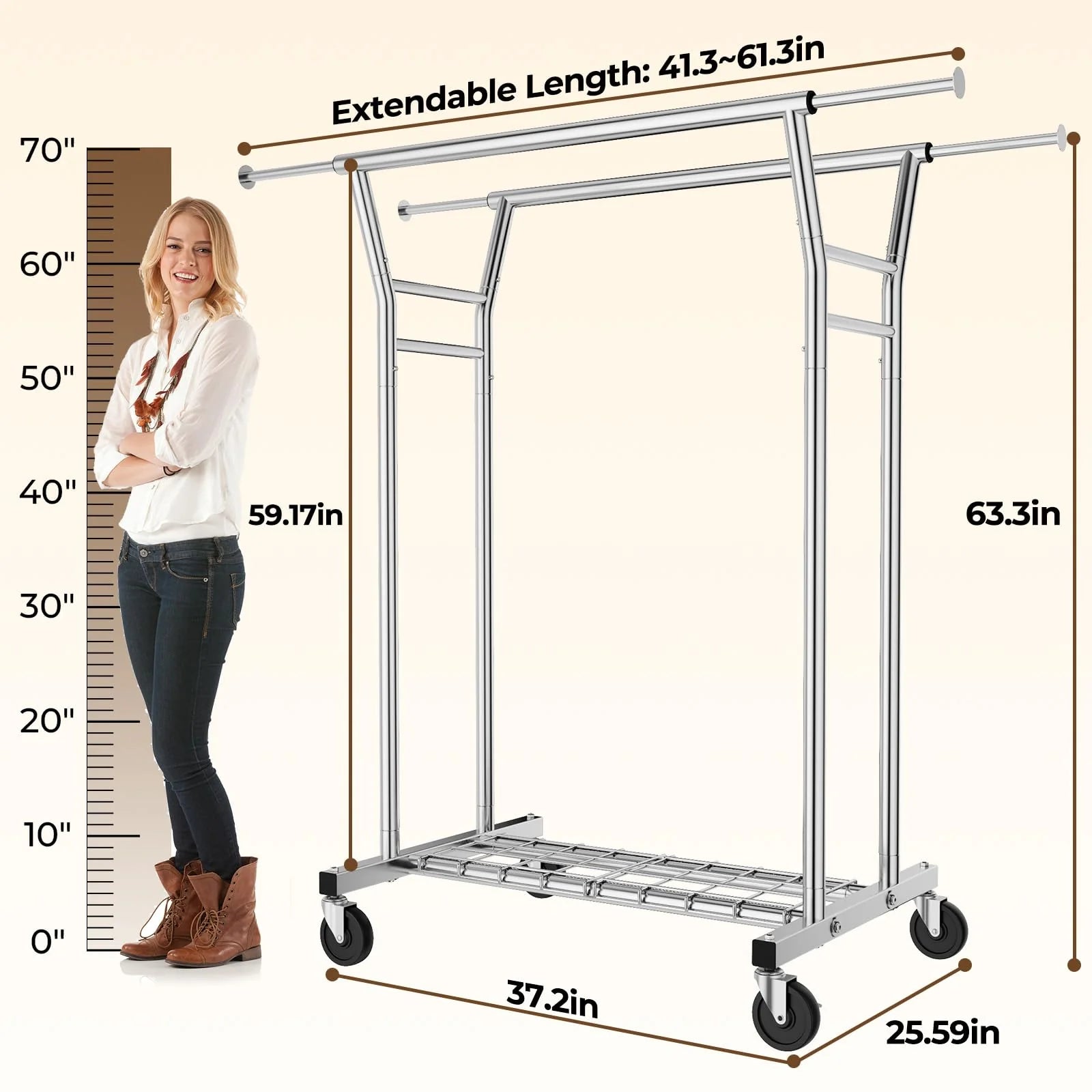 1787476136_PtfzHLxk Wzmocniony na kółkach Clothes regal z półki 700LBS