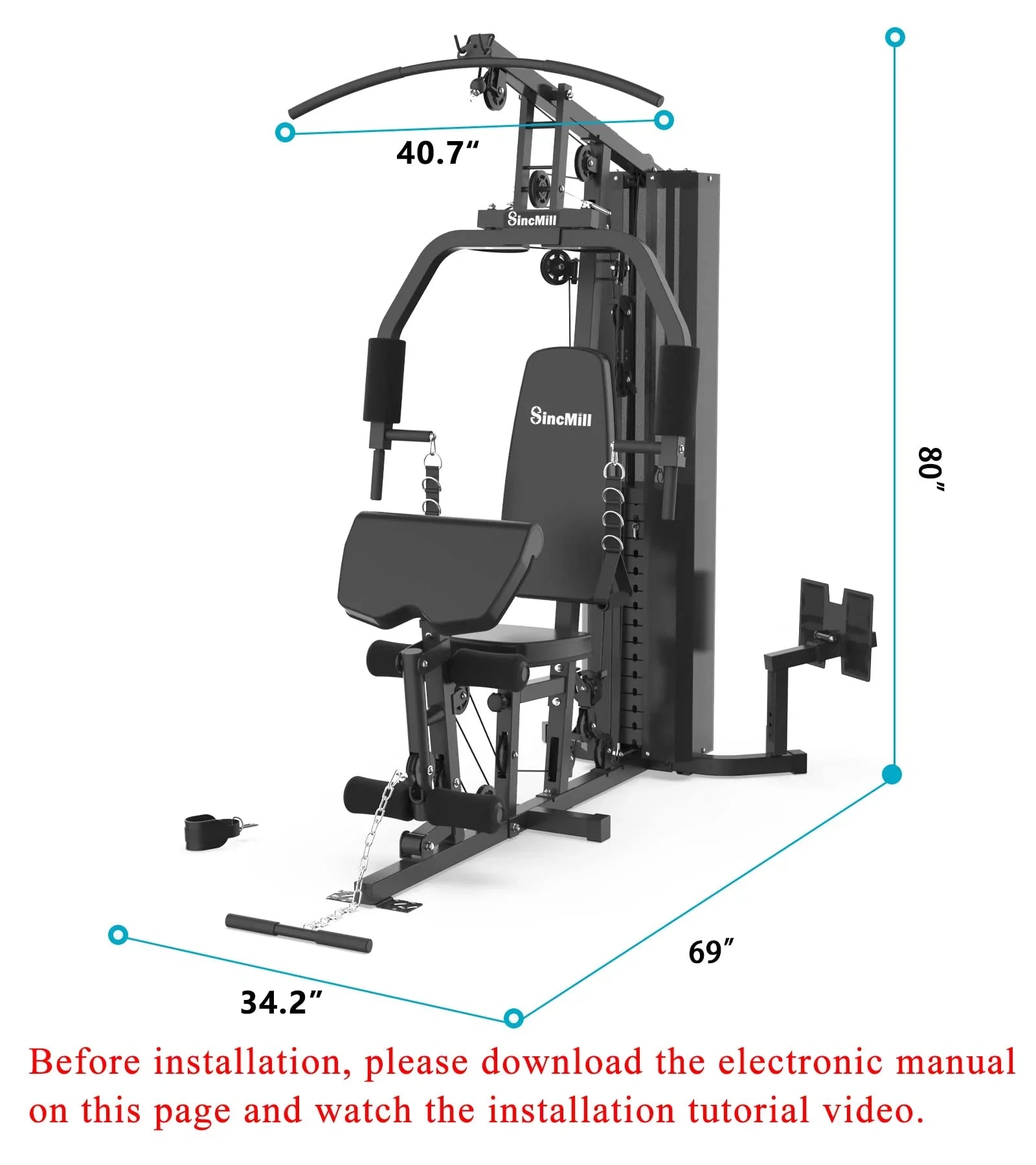 1787477170_ycEaBxJG Domowy Gym, SCM-1148L 148LB Multifunctional pelny korpus domowy Gym Equipment, do domowy Workout