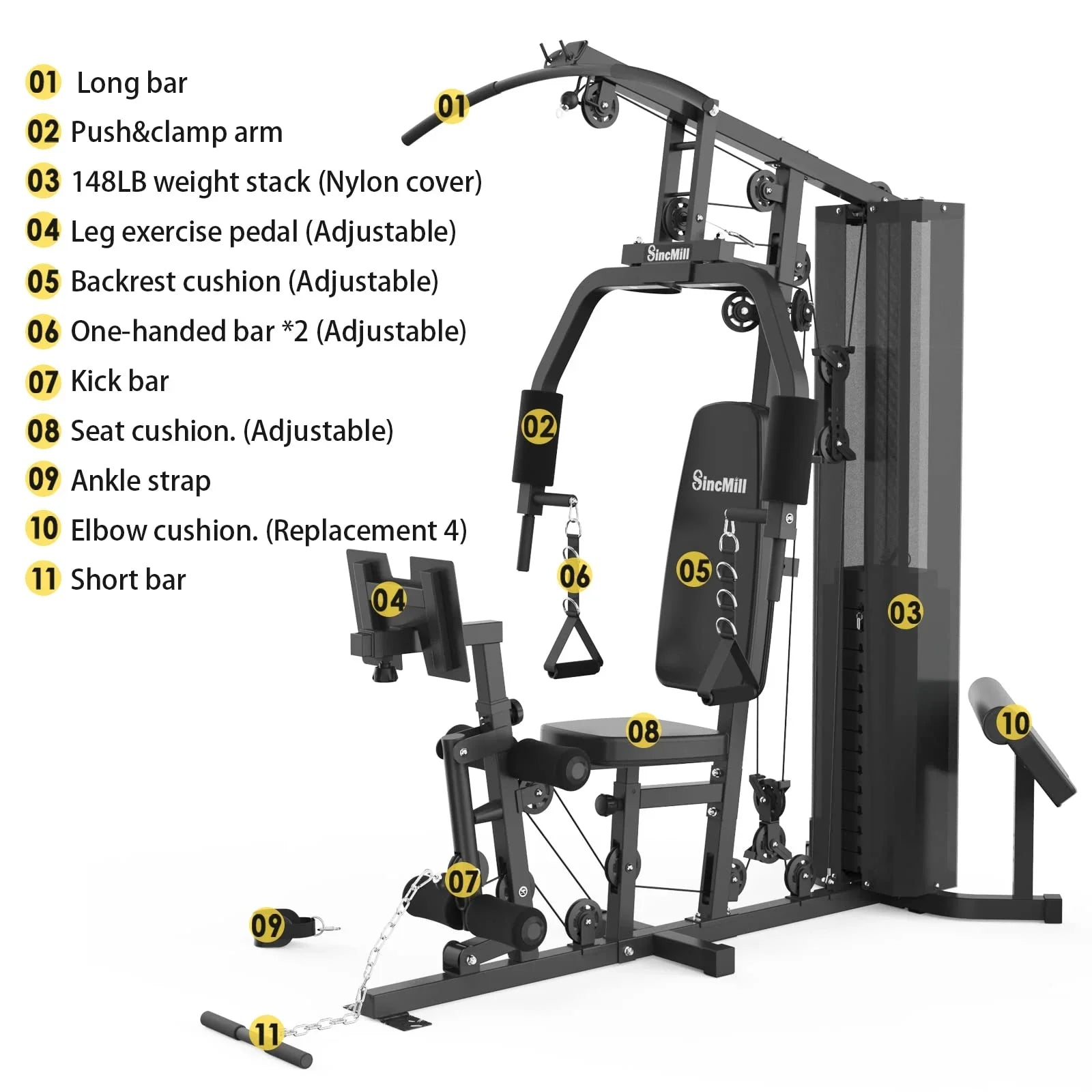 1787477181_q5bhw1iw Domowy Gym, SCM-1148L 148LB Multifunctional pelny korpus domowy Gym Equipment, do domowy Workout