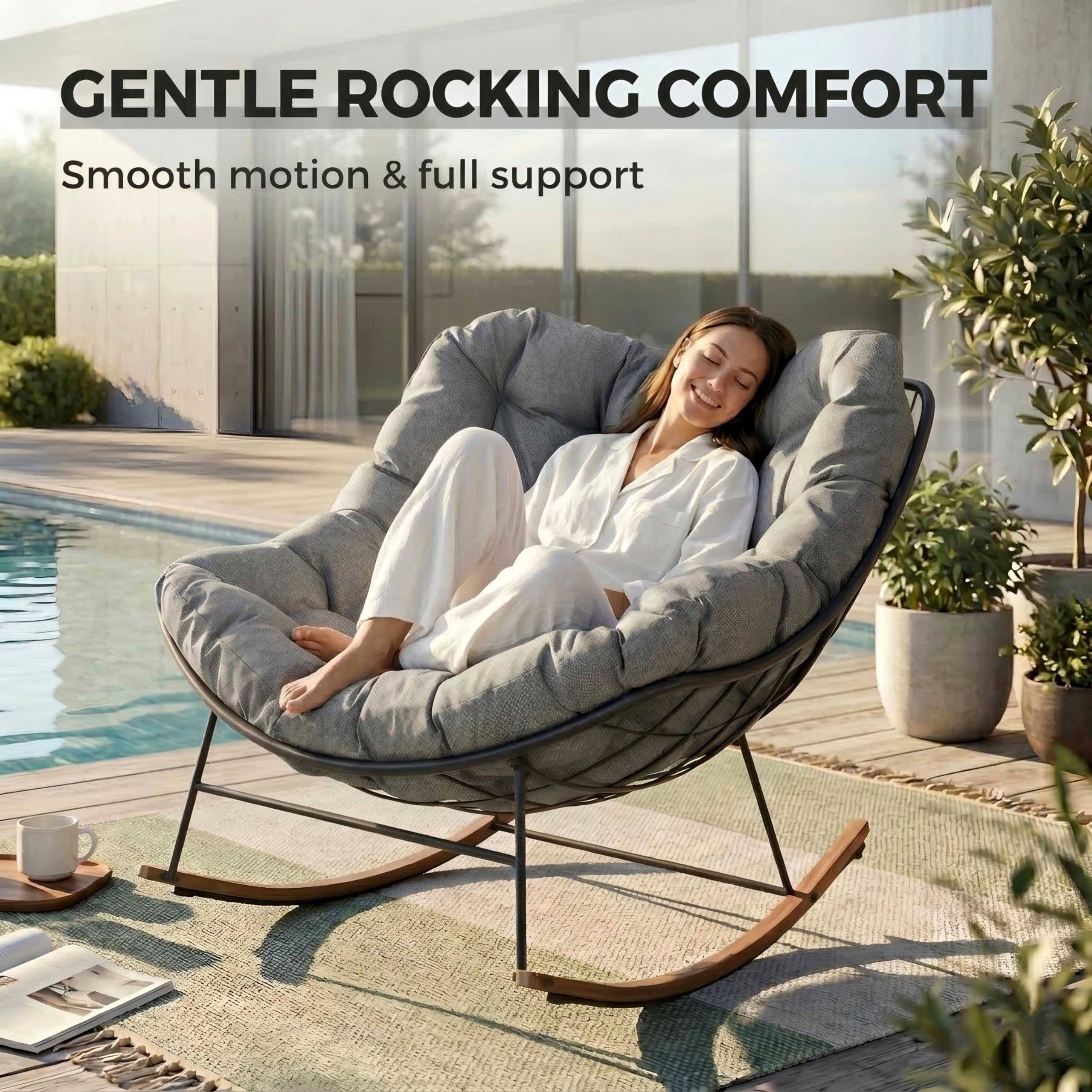 1787478092_aqzmsEVy Oversized Papasan fotel bujany z Thick Cushion