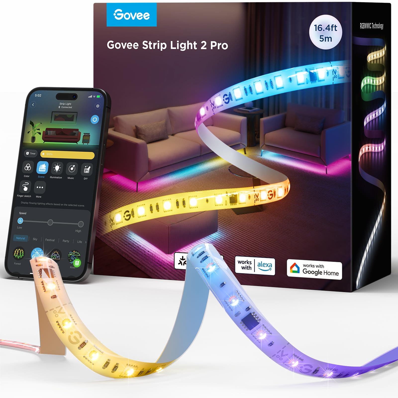 1787478260_Rd7XNM3X Światło, Rgbwwic Strip, 2 Pro, smart LED Strip lampy