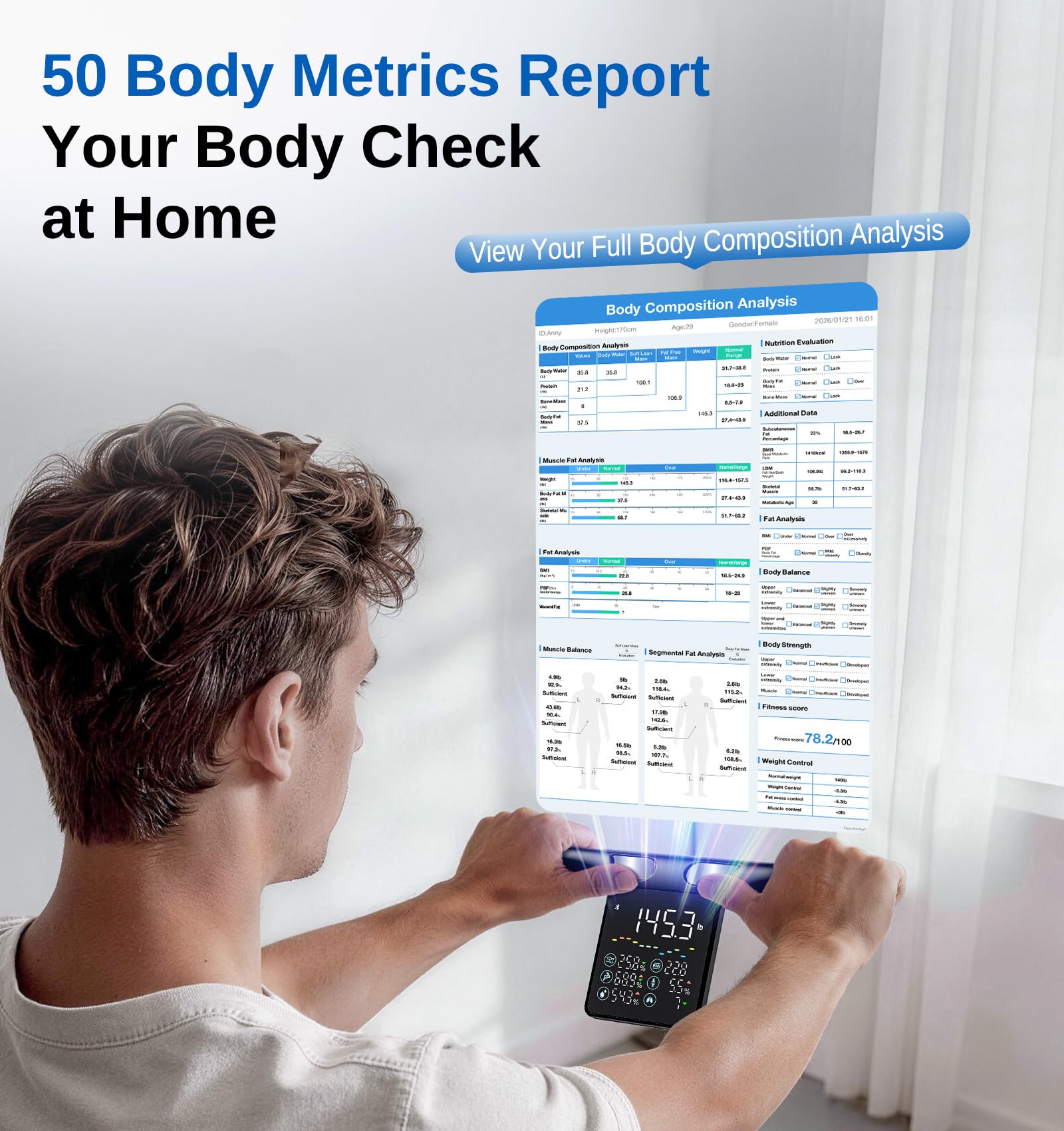 Smart korpus waga Scale z pelny Composition Analysis