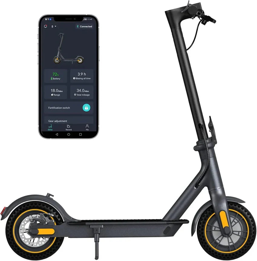 1787480912_G3W9krYj Scooter - Electric, 500W Motor 10 Solid Tires - Up to 18 Miles Long-range and 19 MPH Portable Folding Commuting Scooter for Adults