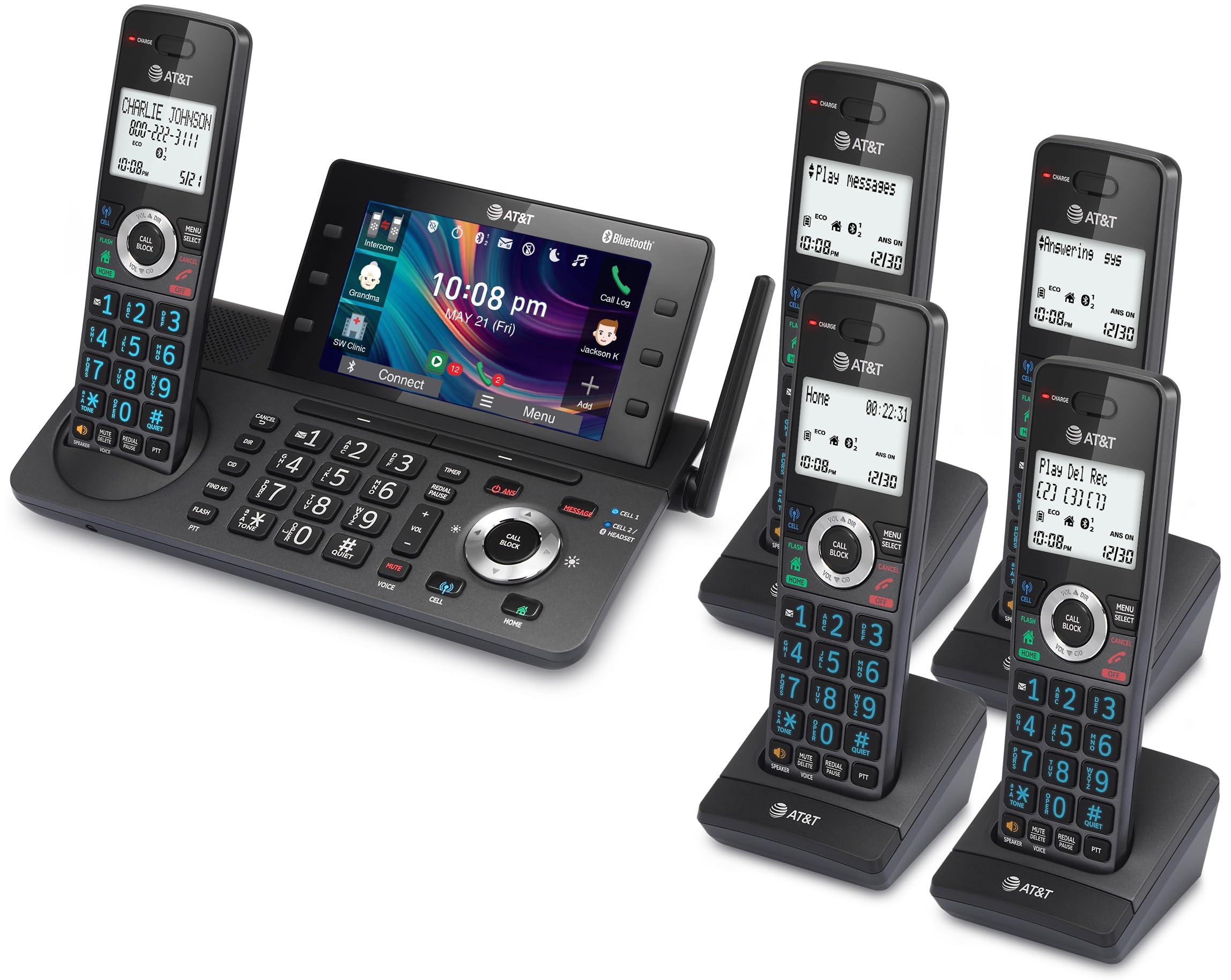 1787491683_HKzKzMoq 5-Handset DECT 6.0 bezprzewodowy Phone z Answering maszyna