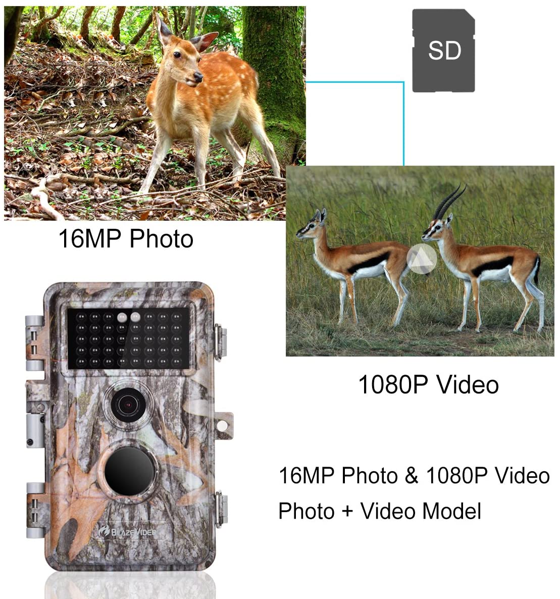 1787494367_vkjtV6Mv Game - 5-Pack, and Deer Trail Cameras 16MP 1920 X 1080P Video Hunting Wildlife Cams Time Lapse - Featuring Night Vision
