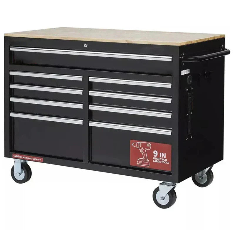 1787494546_06bCmYW6 Narzędzie Chest, 46 w W X 24 w D 9szuflada Gloss czarny gleboki, mobilny Workbench
