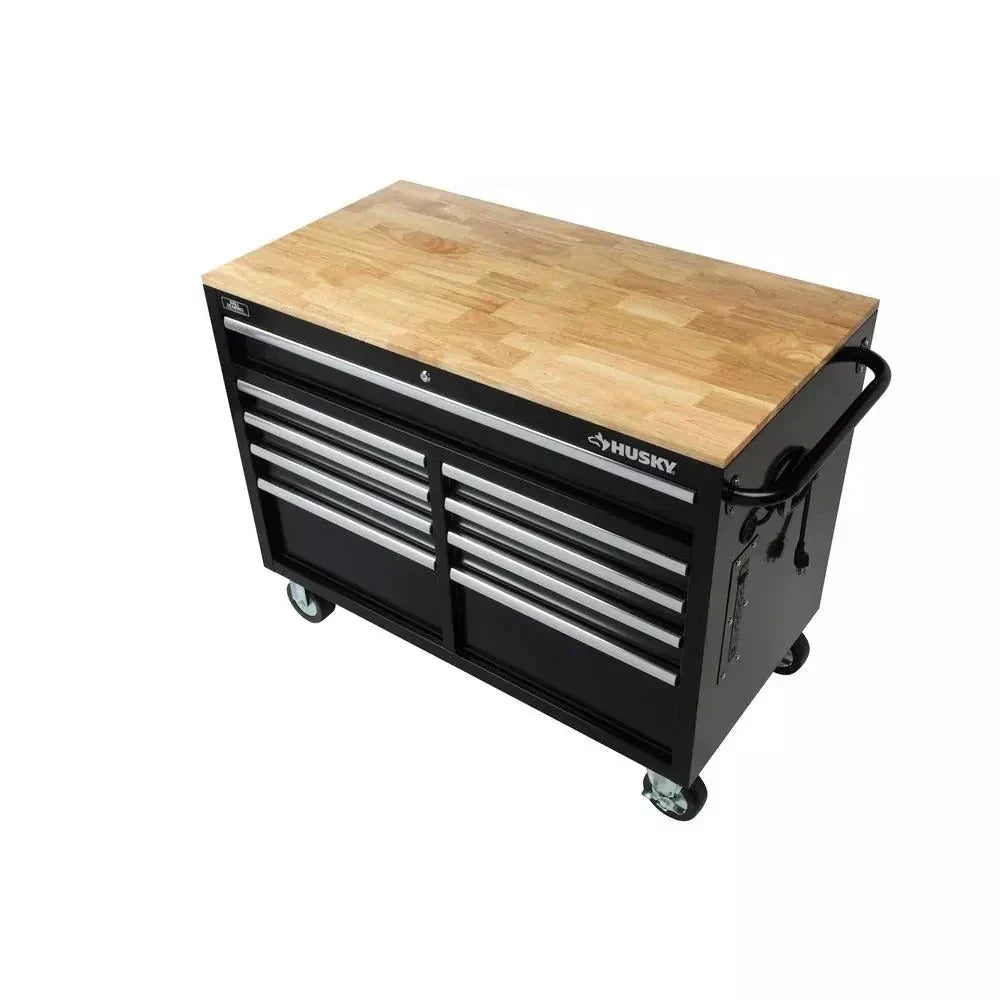 1787494552_EuWsBMoK Narzędzie Chest, 46 w W X 24 w D 9szuflada Gloss czarny gleboki, mobilny Workbench
