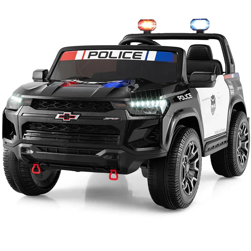 1787495794_pzZYKxL1 24V 4WD 2-Seater Ride on Police Car, Featuring Licensed Kids Electric Vehicle with Remote Control, Megaphone, Siren, Flashing LED Lights and Storage