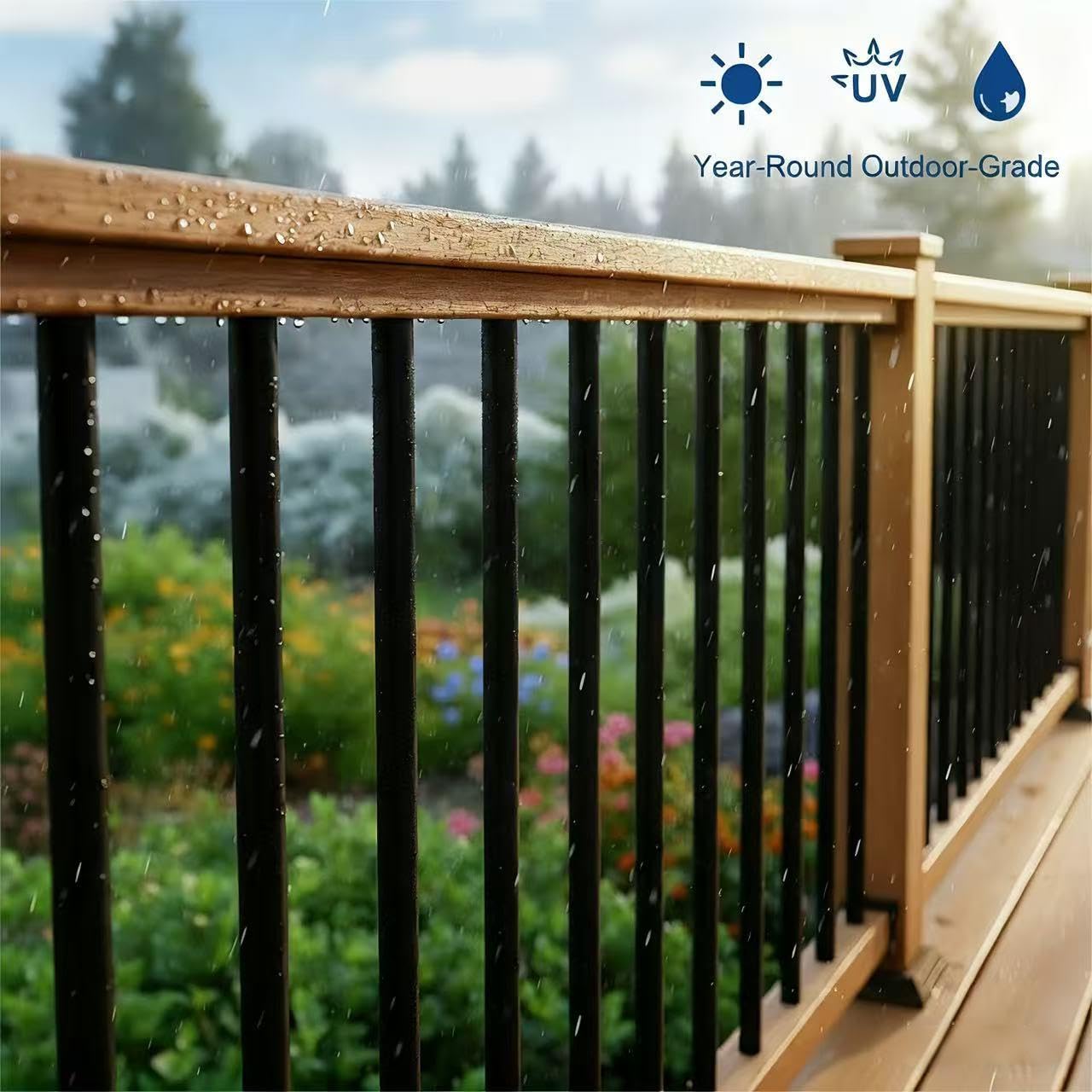 26 cali aluminium platforma Balusters z 105 pakiet, czarny