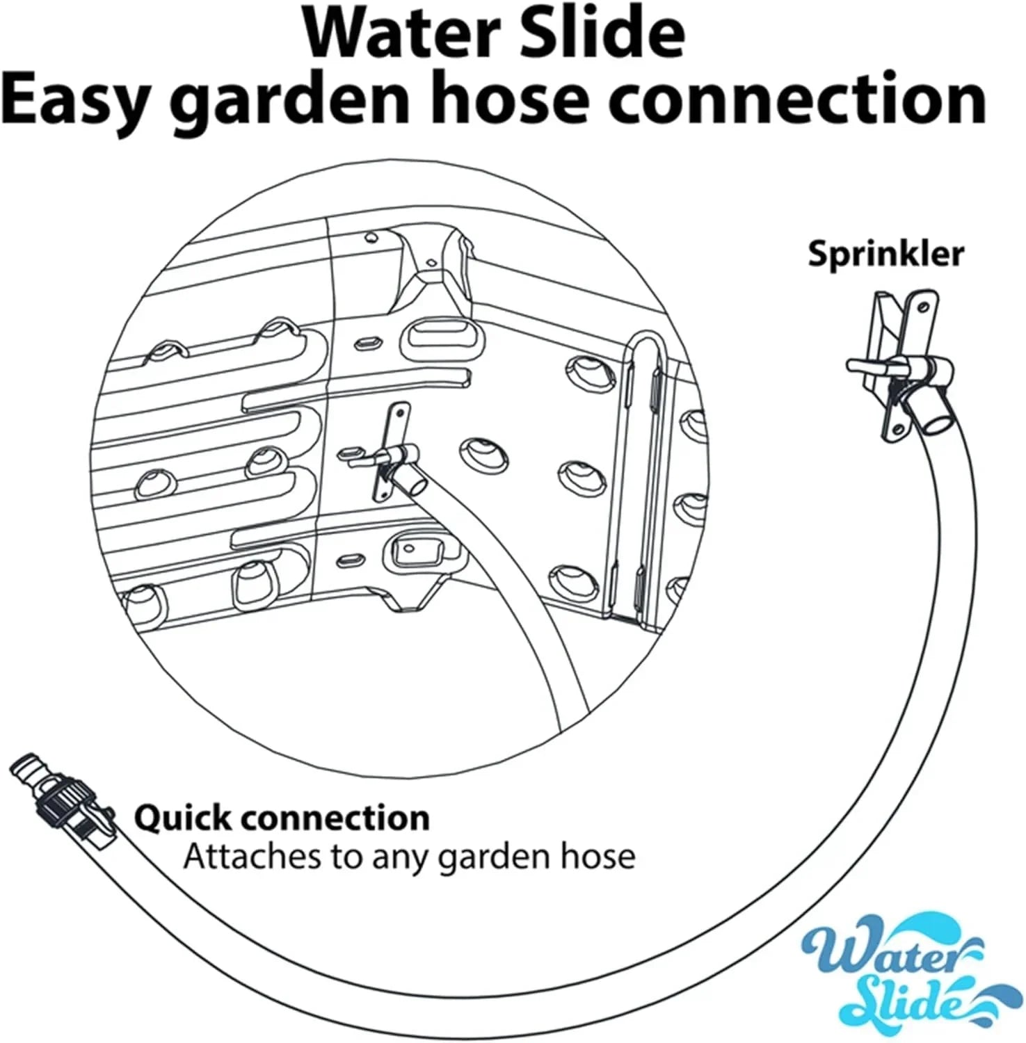 1787498231_PJS5x5gJ Sprinkler - Recreation 6 Foot Water Wave Slide with Built in Adjustable - Freestanding with Ground Pad and Hose Extension for Lawn Fun, Ages 3 to 8
