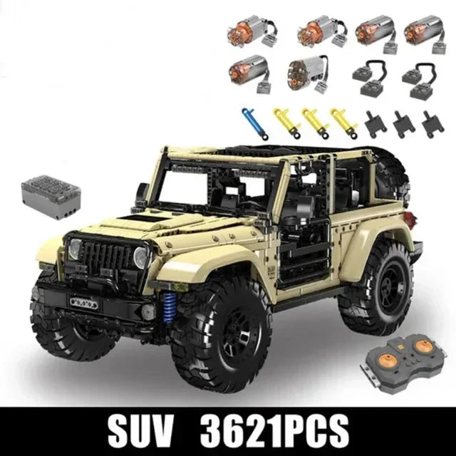 1787501548_ndQJ4byB Motorized SUV Building Block zestaw, dla dzieci' samochodowy model
