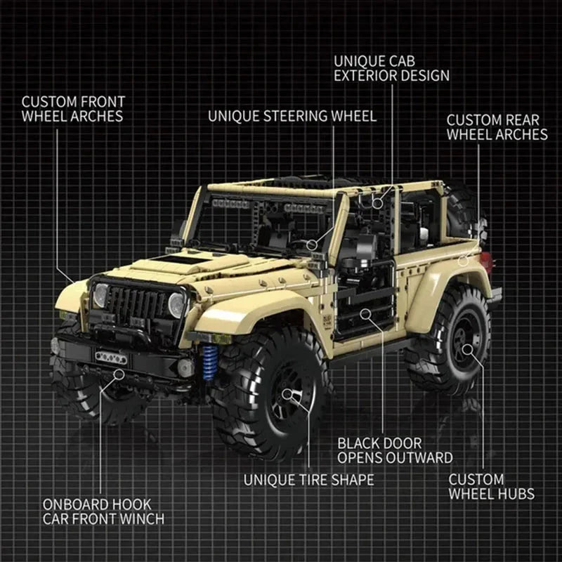 1787501557_qog7Cu0b Motorized SUV Building Block zestaw, dla dzieci' samochodowy model