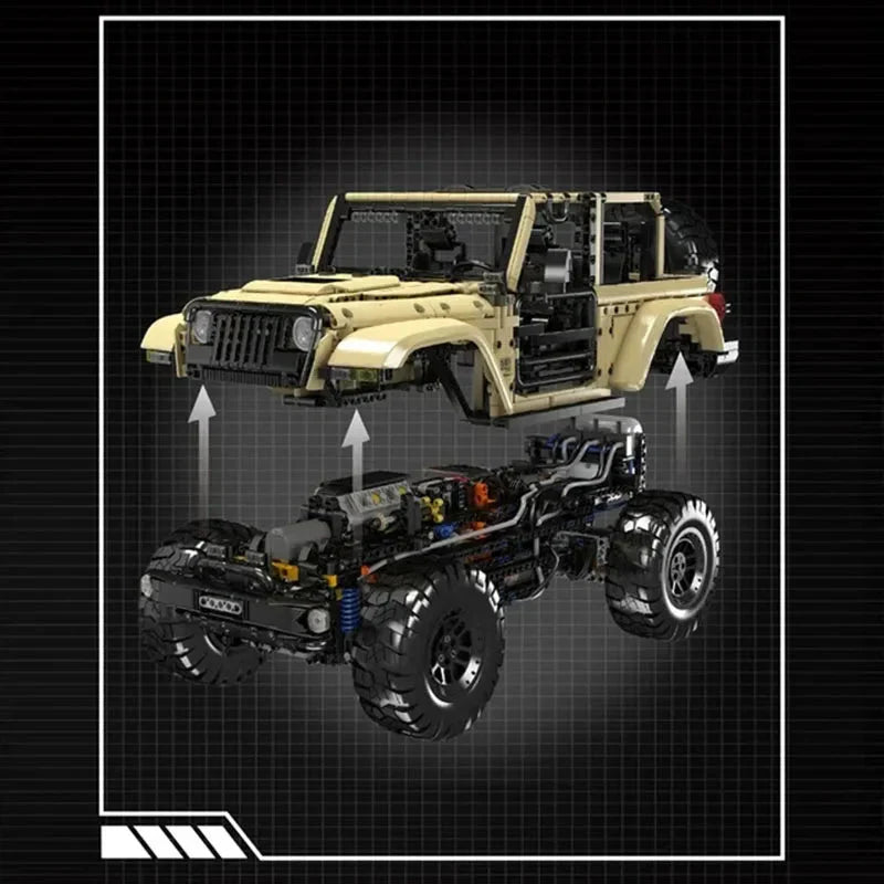 1787501569_PxeUBNum Motorized SUV Building Block zestaw, dla dzieci' samochodowy model