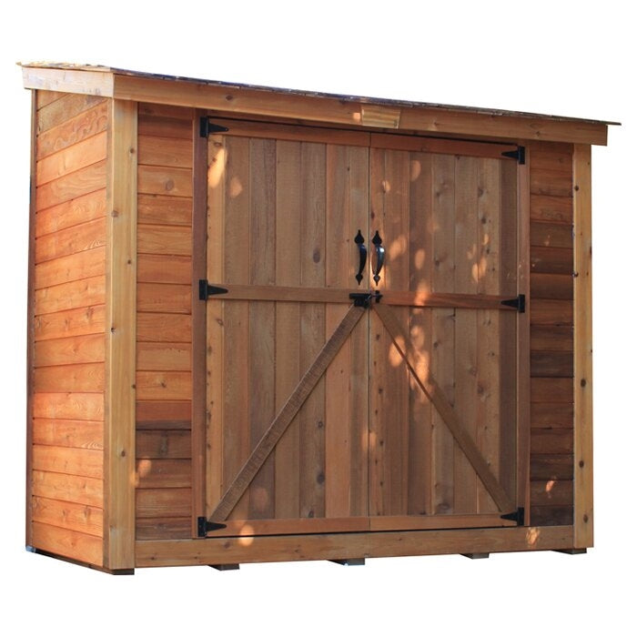 1787502389_JOwwf5iW Szopa, 8 ft. W X 4 ft. D lite drewno Lean-to narzędzie