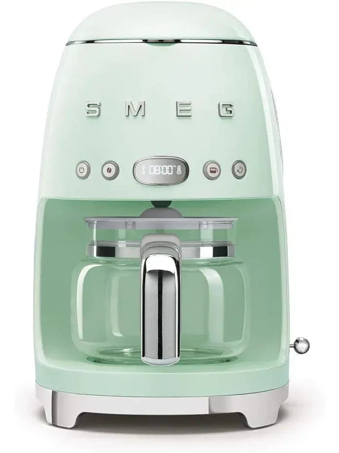 Maszyna, 50's Retro Style Aesthetic Drip filtr kawy, 10 kubki, Pastel zielony