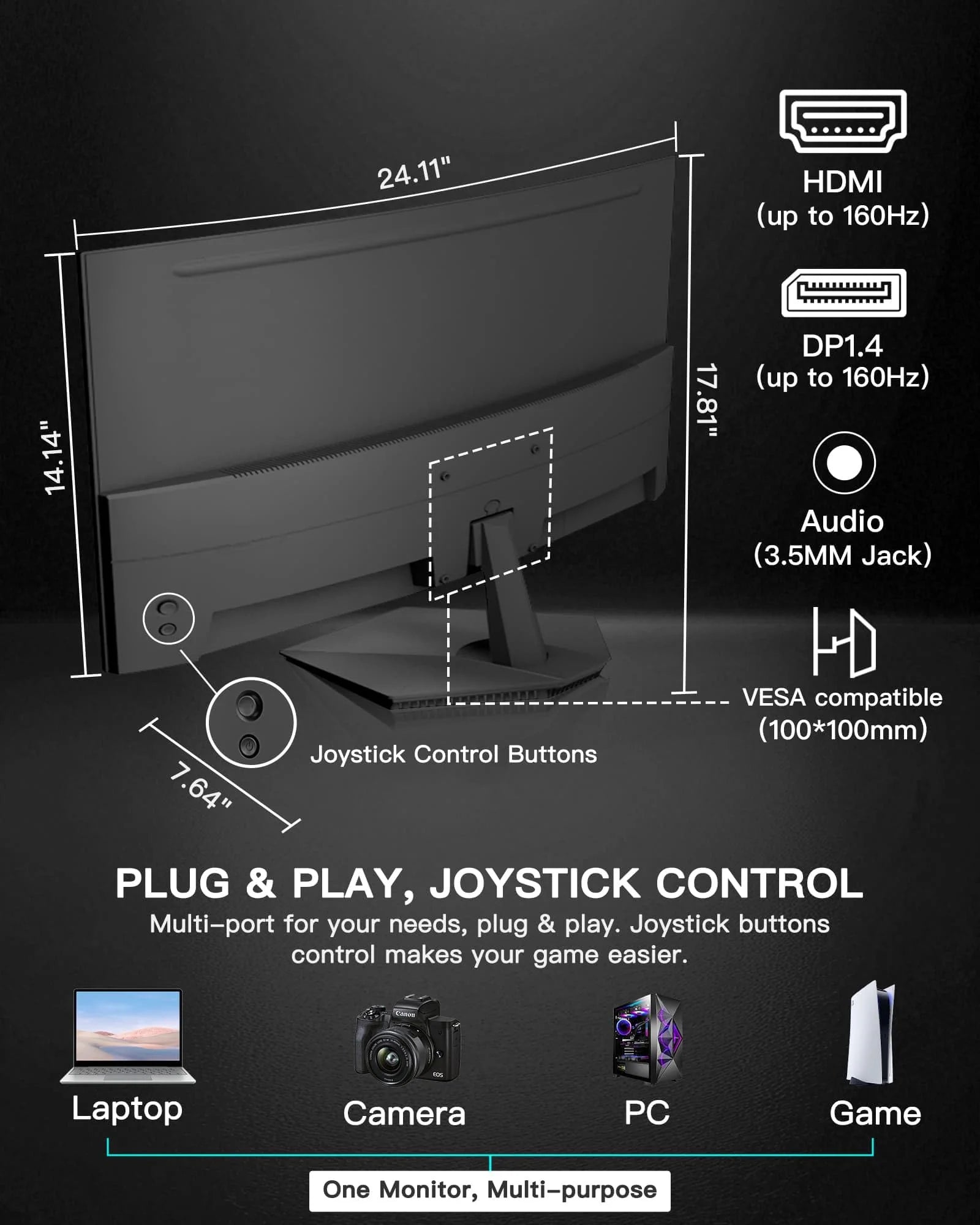 1787504274_w4ELEiHK Gamingowy monitor, 27-cali Curved 160Hz, FHD 1080P