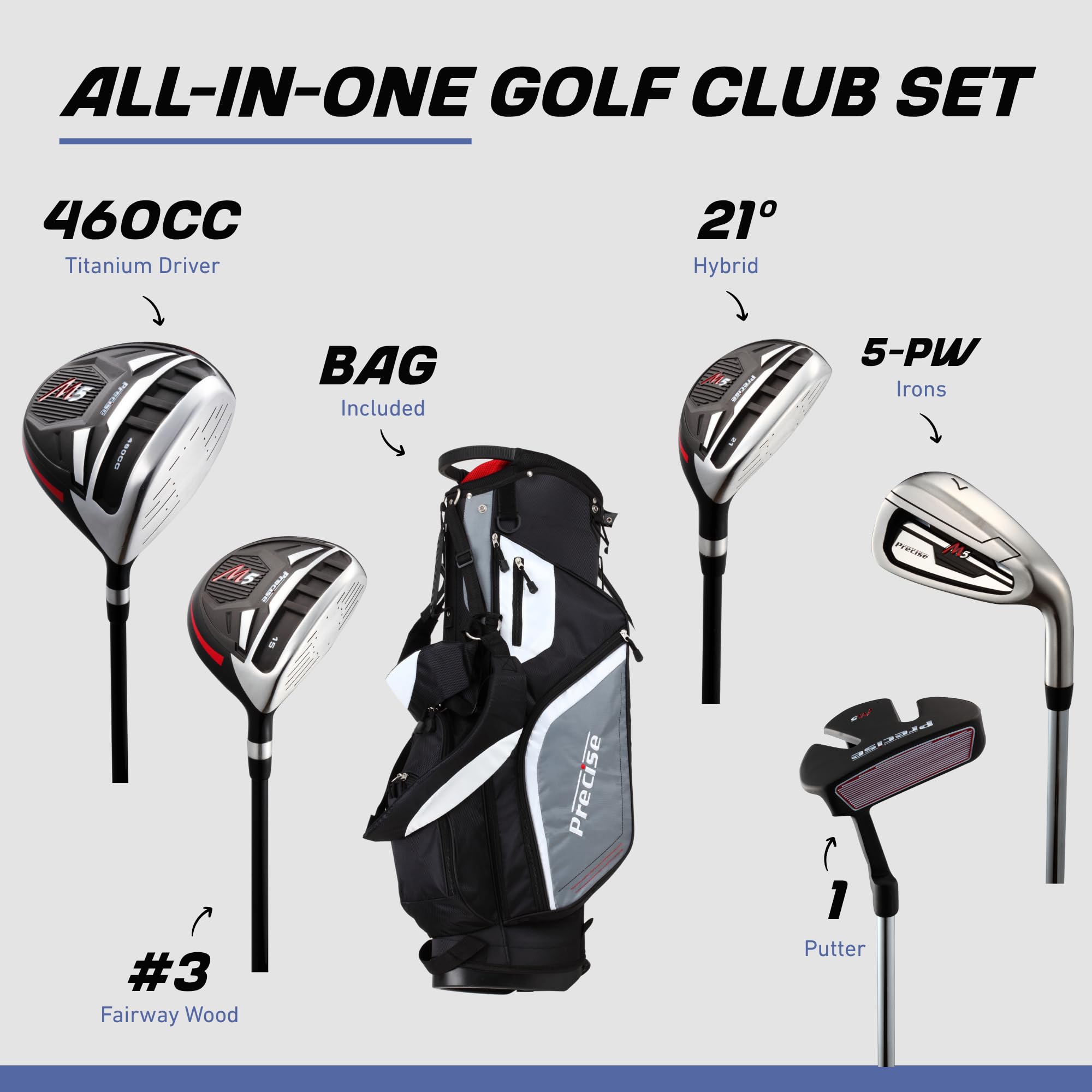 M5 Men's golf zestaw, 14-elementowy Complete golf Clubs