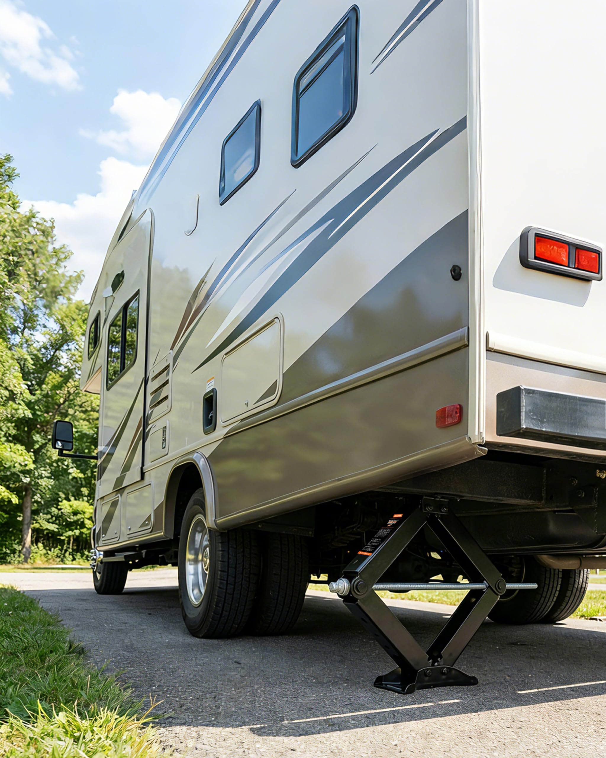1787507108_0nKU5ZeF 24 RV Camper Scissor podnośnik z wzmocniony Stabilizer zestaw