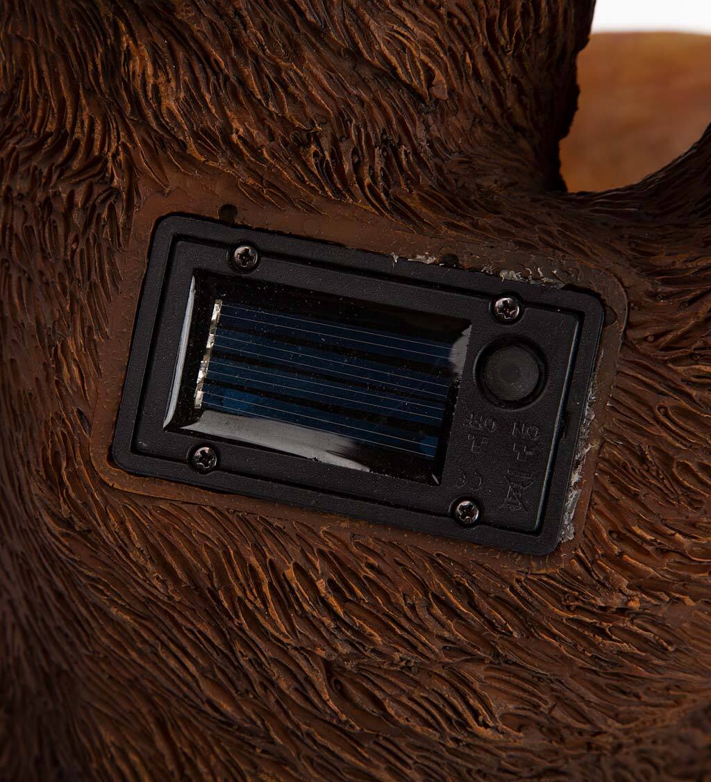 Oh Honey słoneczny Birdbath z Bear i Bee Hive
