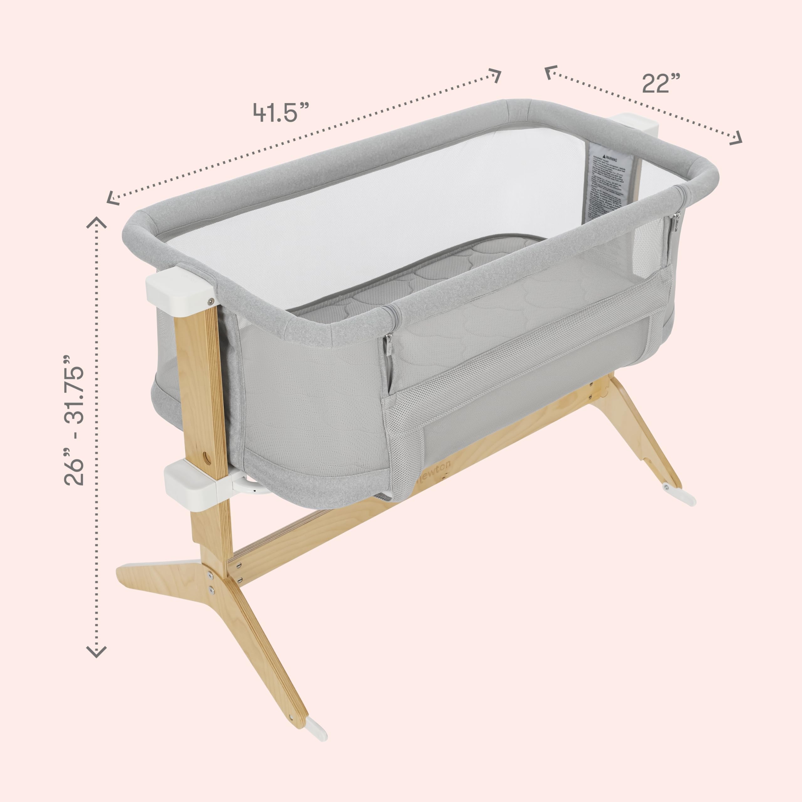 1787509025_H3k0buer Dziecięcy Bassinet, i Bedside Sleeper z Washable materac