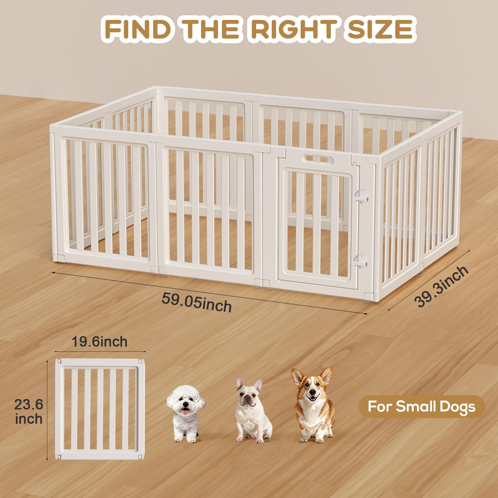 1787511337_AvIsWmMA Dla psa Playpen z wewnętrzny przezroczysty dla psa Pen, 10 Panels