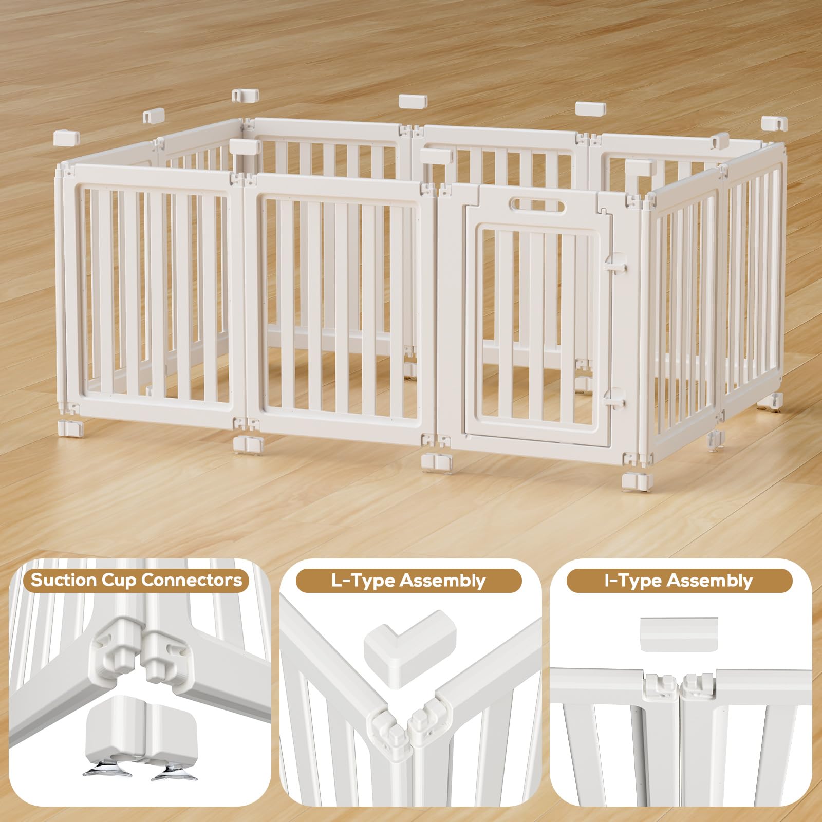 1787511340_QKeKNPUx Dla psa Playpen z wewnętrzny przezroczysty dla psa Pen, 10 Panels