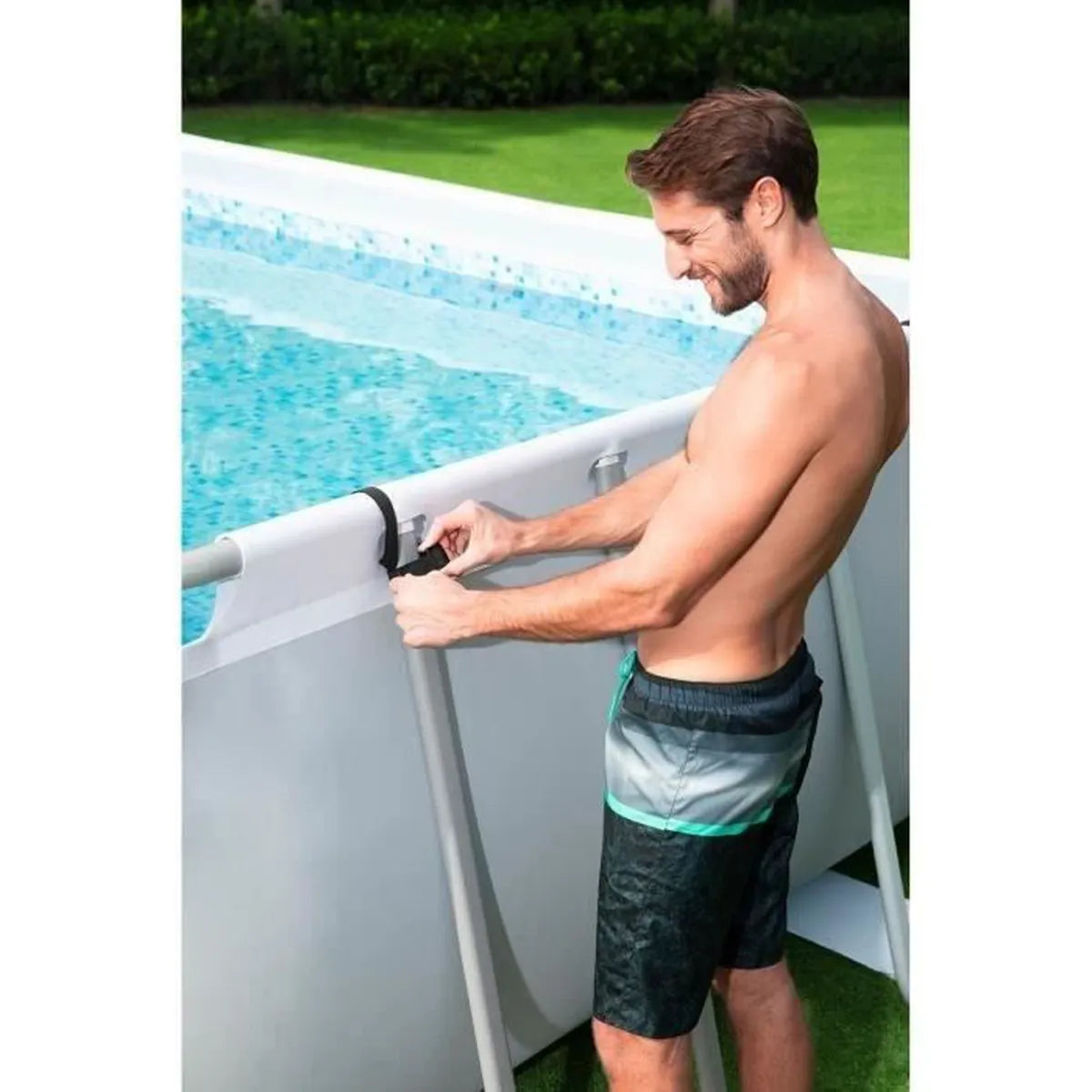 1787512744_MD8aLp8I Kit - Piscine Hors Sol Tubulaire - 488 X 305 X 107 Cm, Ovale (Livrée Avec Une Échelle, Une Bche, Un Épurateur)