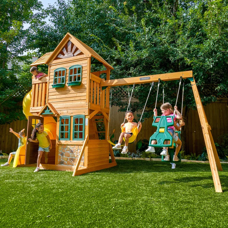 1787512926_ohqrVI0h Huśtawka zestaw, Boulder stacja drewniany, /playset z Tube zjezdzalnia