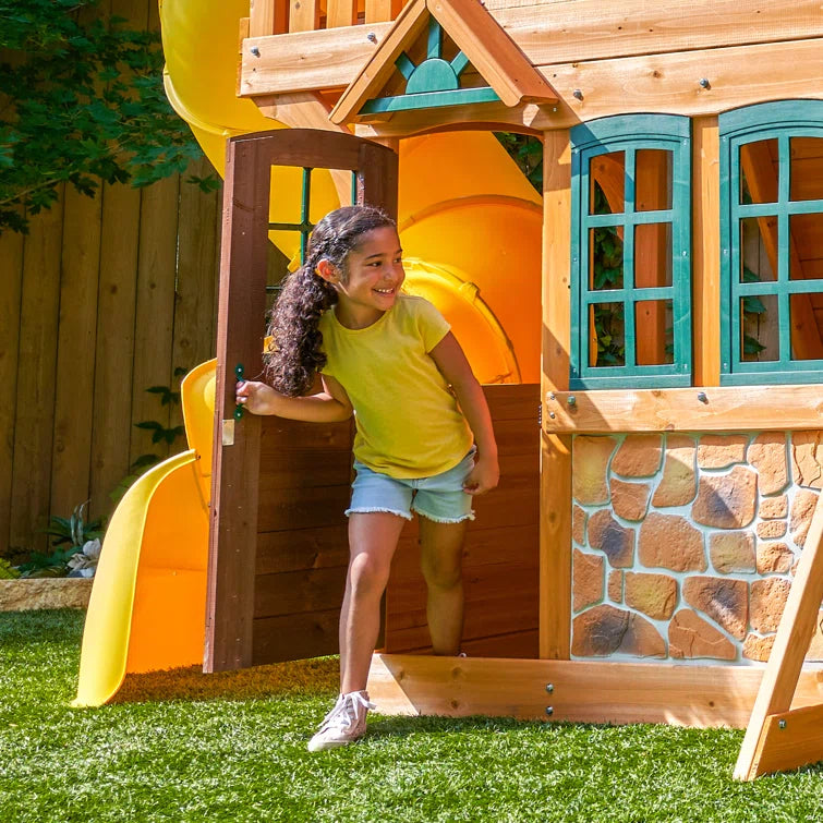1787512936_4AnsTafT Huśtawka zestaw, Boulder stacja drewniany, /playset z Tube zjezdzalnia