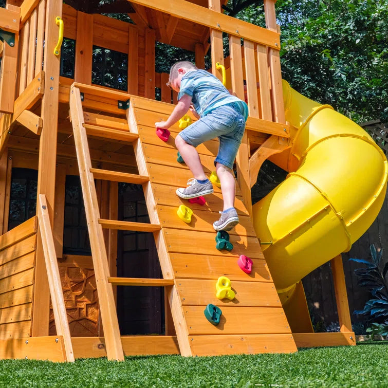 1787512947_eWa4vj19 Huśtawka zestaw, Boulder stacja drewniany, /playset z Tube zjezdzalnia