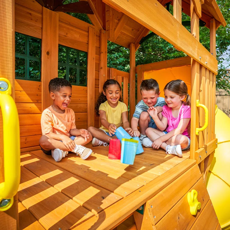 1787512951_IQoI2m7T Huśtawka zestaw, Boulder stacja drewniany, /playset z Tube zjezdzalnia