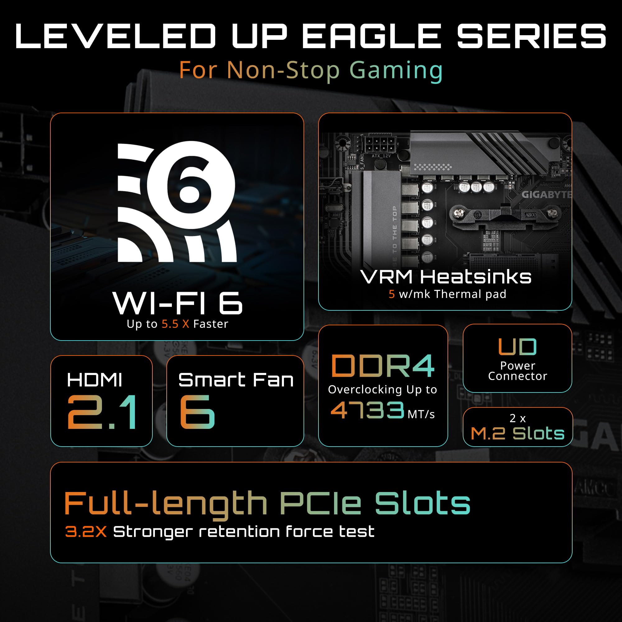 B550 Eagle WIFI6 ATX Motherboard, do 5000/4000/3000