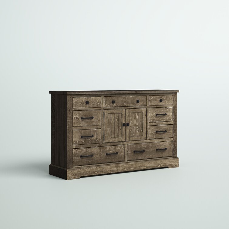 Dresser, Casserly 9 szuflada 66-cali W lite drewno zestaw combo