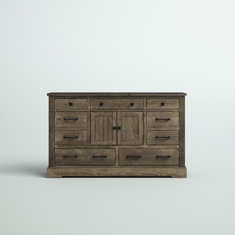 Dresser, Casserly 9 szuflada 66-cali W lite drewno zestaw combo