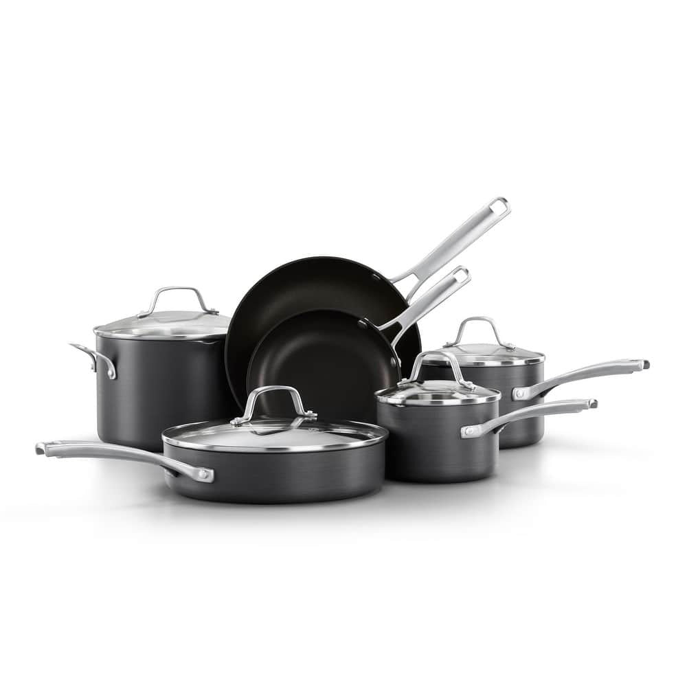 1787523469_SzMLdZGM Klasyczny Hard-anodized nieprzywierający Cookware z 10-elementowy Pots i Pans zestaw
